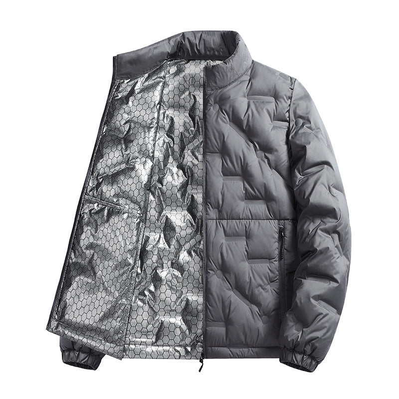 Herren Leichte gesteppte Thermojacke mit Stehkragen und Reißverschlusstaschen Drune