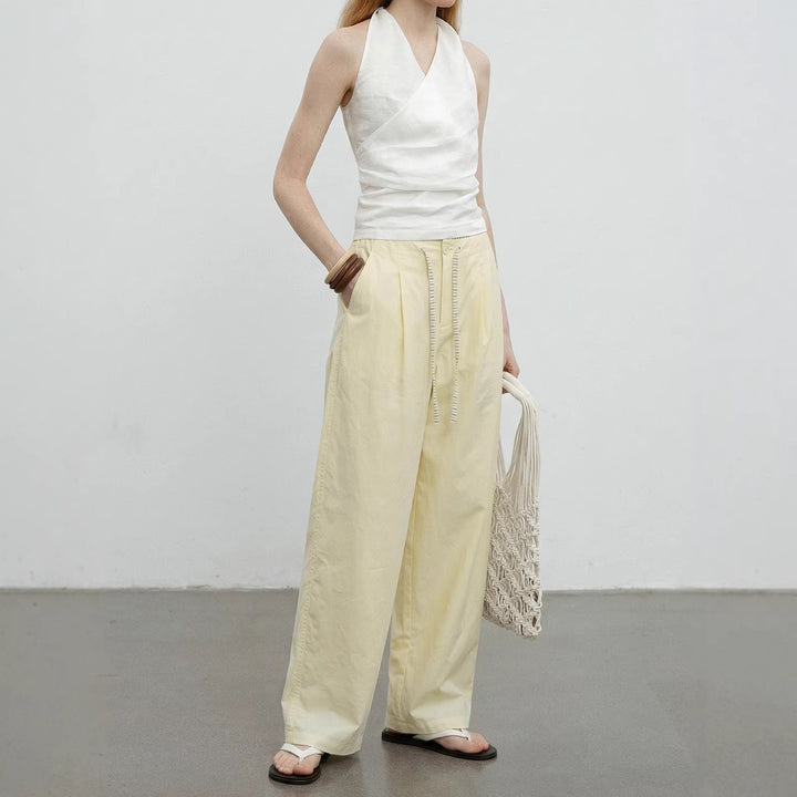 Damen Lockere Baumwollhose Drune
