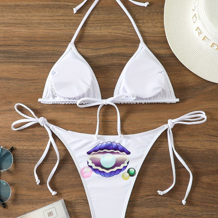 Damen Triangel-Bikini mit verspieltem Muschel-Design Drune