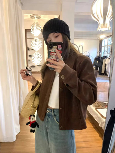 Drune | Wildleder Reversjacke