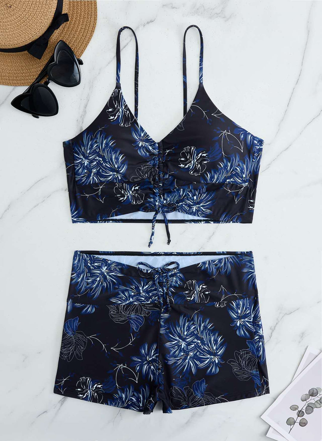 Damen Sportliches Bikini-Set mit verstellbaren Trägern Drune