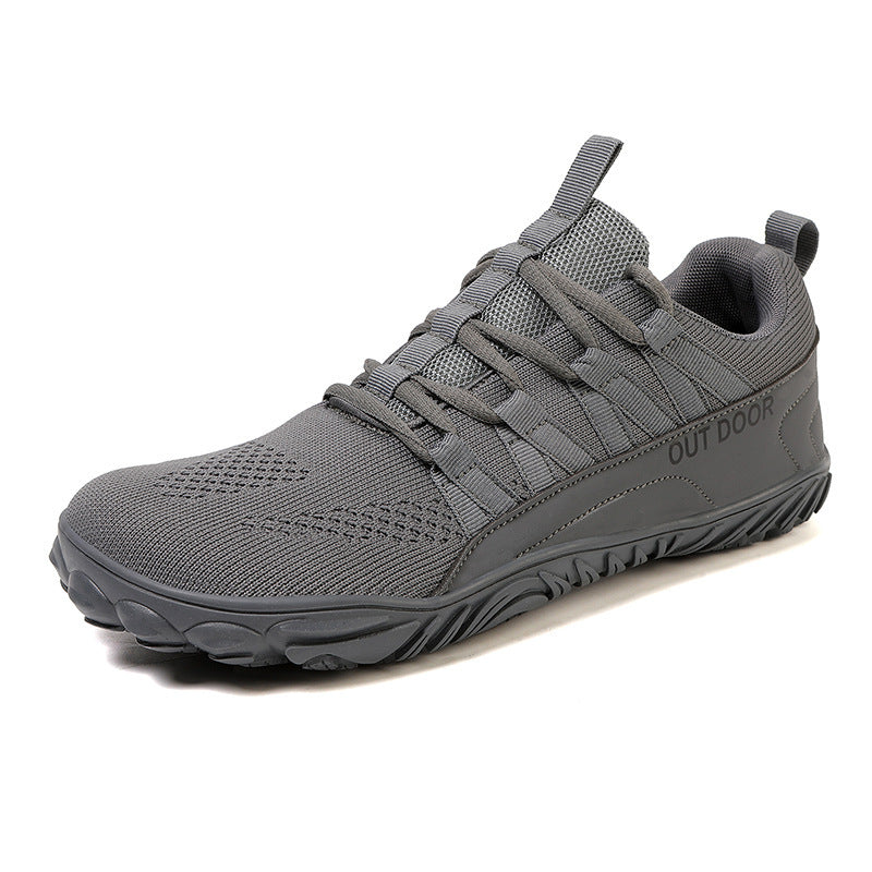 Herren leichte Outdoor-Trailrunning-Sneaker mit atmungsaktivem Strickoberteil, verstärkter Zehenkappe und griffiger Offroad-Laufsohle Drune