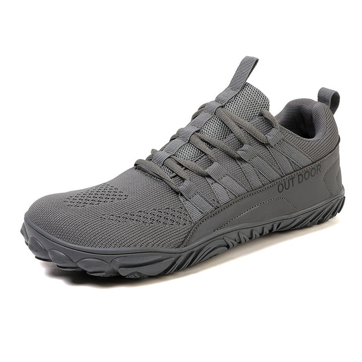 Herren leichte Outdoor-Trailrunning-Sneaker mit atmungsaktivem Strickoberteil, verstärkter Zehenkappe und griffiger Offroad-Laufsohle Drune