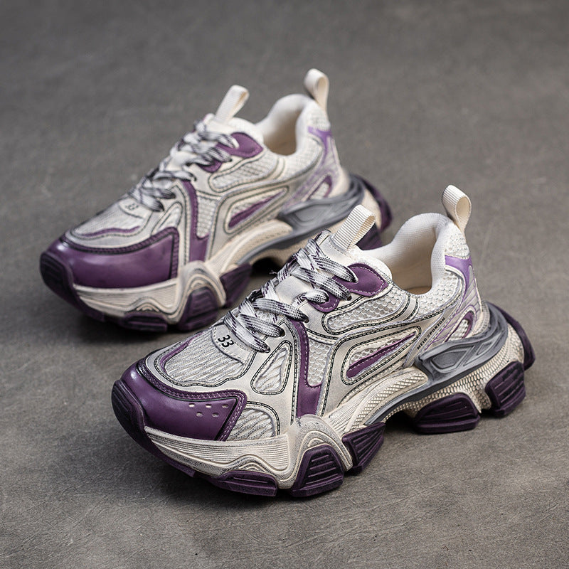 Damen Sportliche Chunky Sneakers mit atmungsaktiver Oberflächenstruktur und innovativer Sohlentechnologie Drune