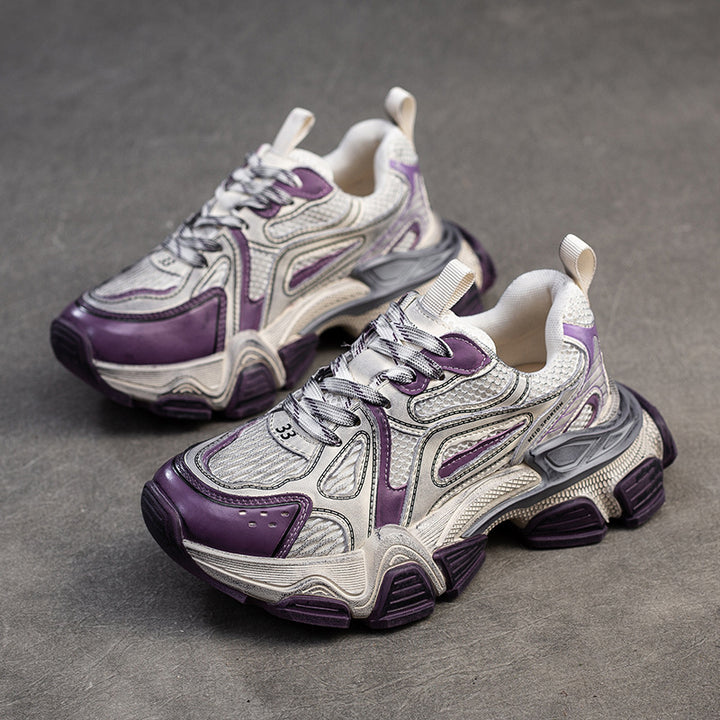 Damen Sportliche Chunky Sneakers mit atmungsaktiver Oberflächenstruktur und innovativer Sohlentechnologie Drune