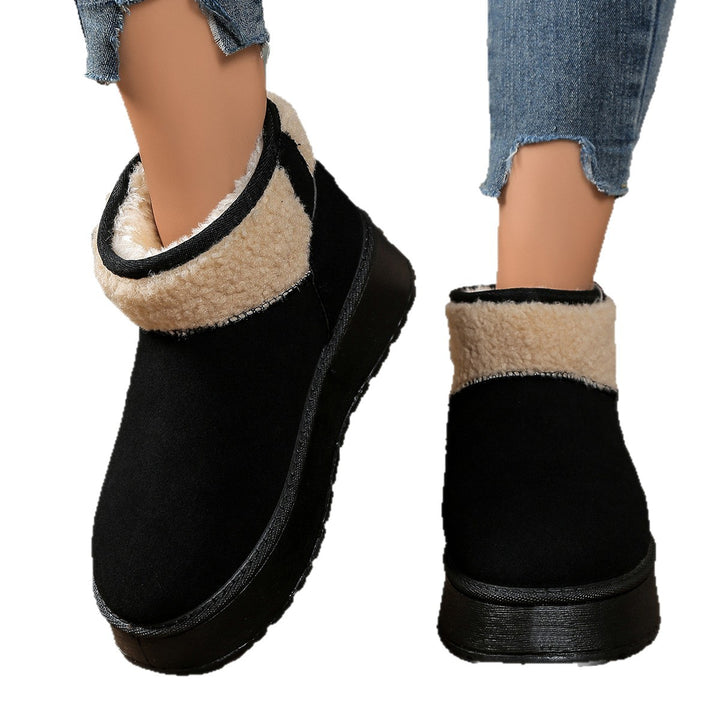 Damen Gefütterte Plateau‑Winterboots mit Teddyfutter und Slip‑On‑Schaft Drune