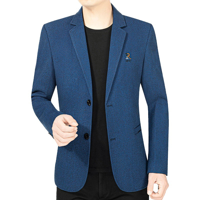 Herren Modernes Slim-Fit Sakko im Mikrostruktur-GewDrunee mit leichtem Halbfutter Drune