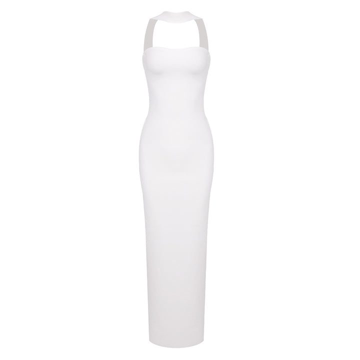 Damen elegantes Maxikleid mit verstellbaren Trägern Drune