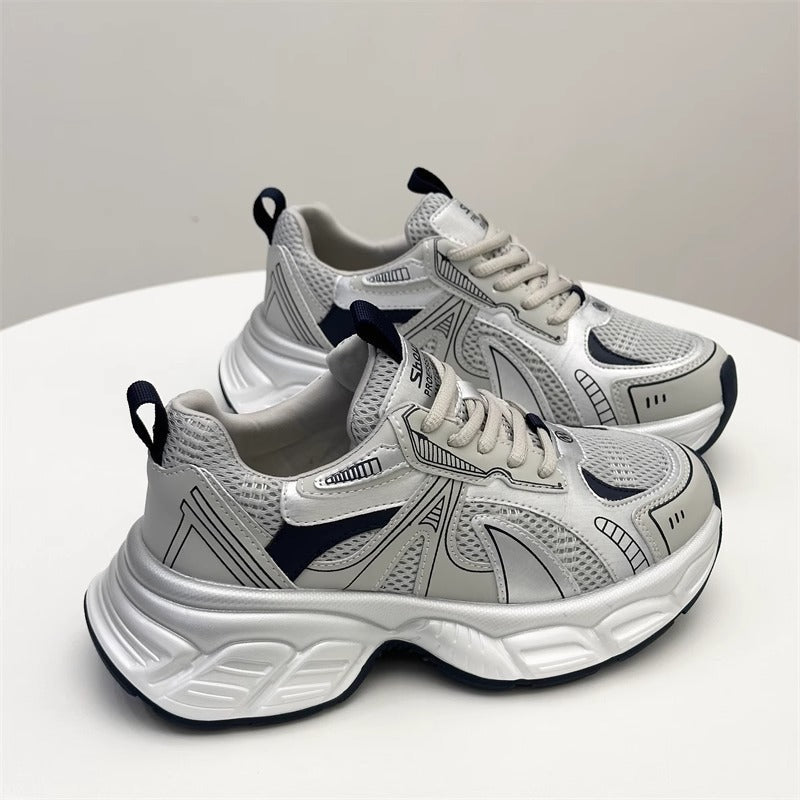 Damen Sportliche Sneakers mit atmungsaktiver Mesh-Oberfläche und gepolsterter Sohle Drune