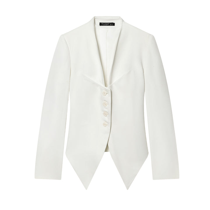 Damen nan taillierter Blazer mit Schalkragen, figurbetonter Knopfleiste und spitz zulaufendem Zipfelsaum Drune