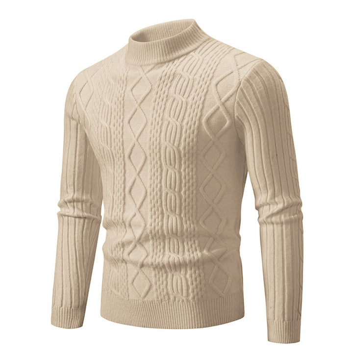 Herren Rollkragenpullover mit strukturiertem Rippdesign Drune