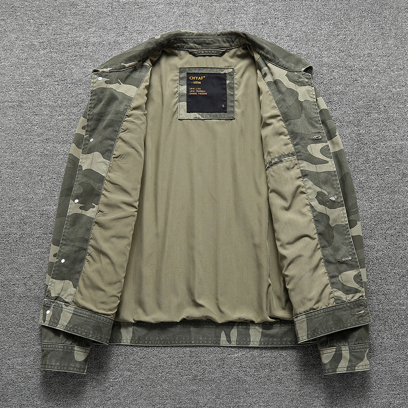 Herren Baumwoll-Twill Hemdjacke im Workwear‑Stil mit Brusttaschen Drune
