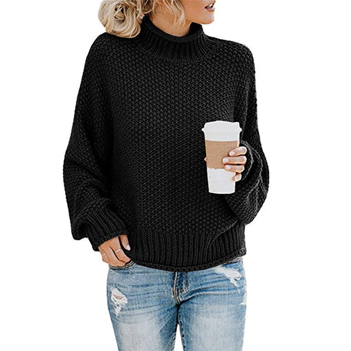 Damen nan grobstrick Rollkragenpullover mit Oversize-Schnitt und Blockstreifen-Optik Drune