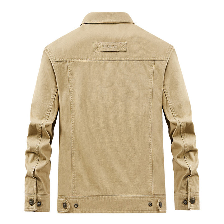 Herren nan leichte Canvas-Fieldjacke mit Brustklappe, atmungsaktivem Mesh-Innenfutter und mehreren Eingrifftaschen Drune