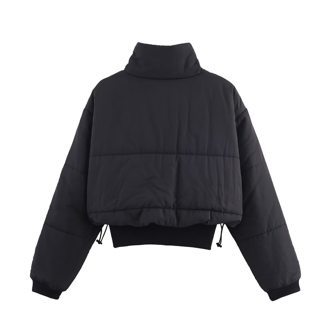 Damen Übergangs-Steppjacke mit hohem Kragen und dekorativem Reißverschluss Drune