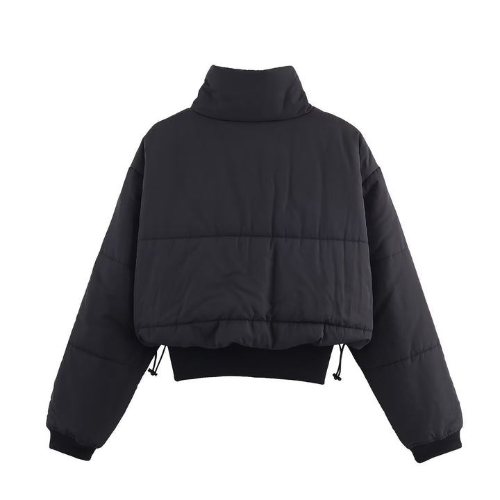Damen Übergangs-Steppjacke mit hohem Kragen und dekorativem Reißverschluss Drune