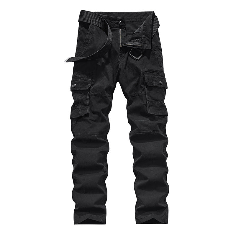 Herren Multifunktionale Canvas‑Cargo‑Hose mit Kniefalten und Mehrfach‑Taschen Drune