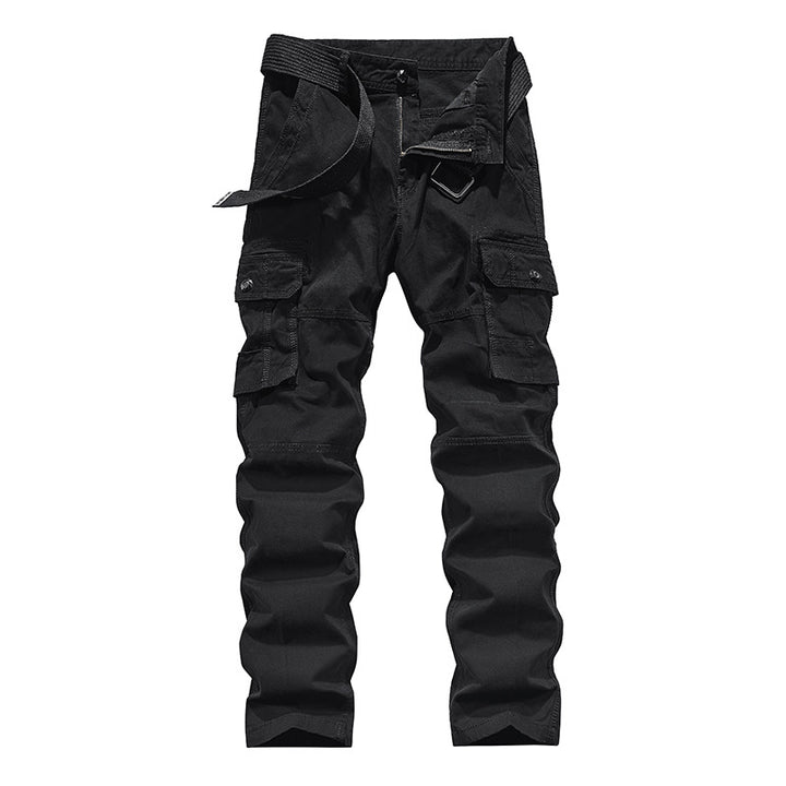 Herren Multifunktionale Canvas‑Cargo‑Hose mit Kniefalten und Mehrfach‑Taschen Drune