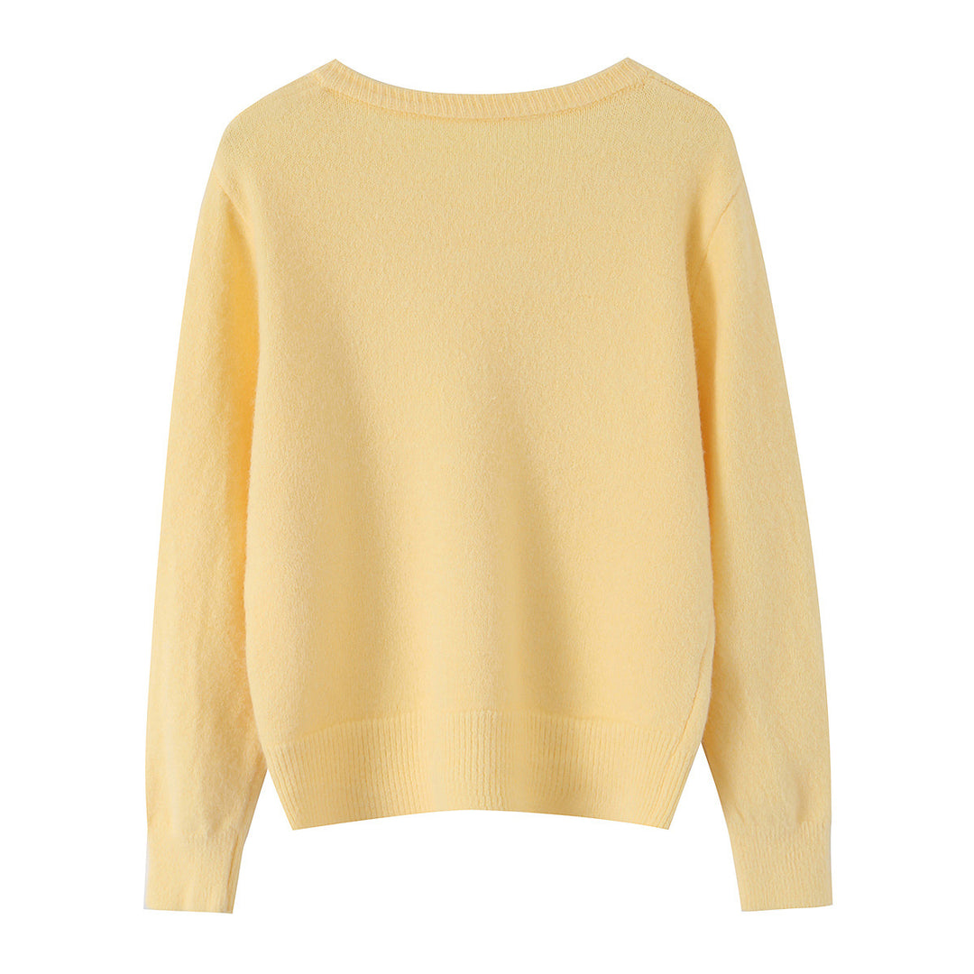 Damen nan Feinstrick-Cardigan mit Rundhalsausschnitt, durchgehender Knopfleiste und elastischem Rippbund Drune