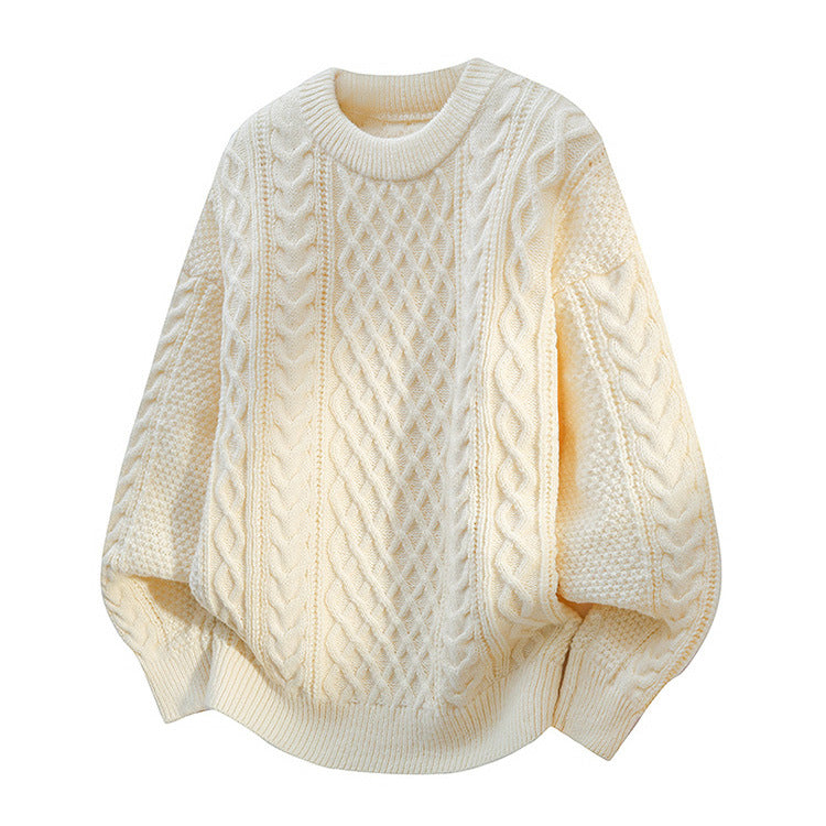 Damen Grobstrickpullover mit Zopfmuster Drune
