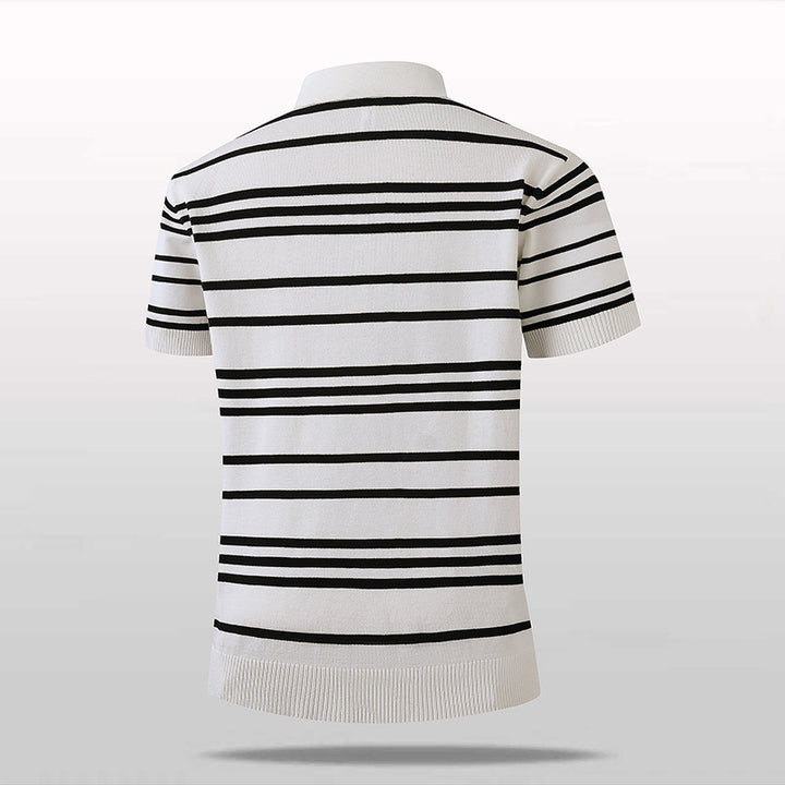 Herren Modisches kurzärmliges Poloshirt mit Streifen Drune