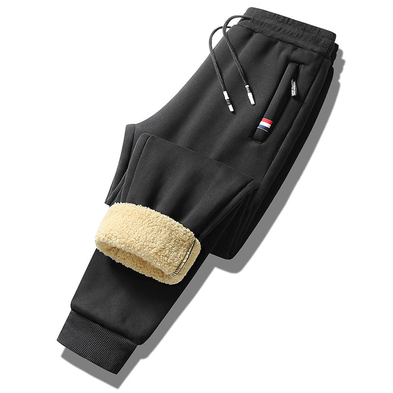 Herren Fleecegefütterte Jogginghose mit Teddyinnenfutter, Kordelzug und schmaler Bündchenpassform Drune