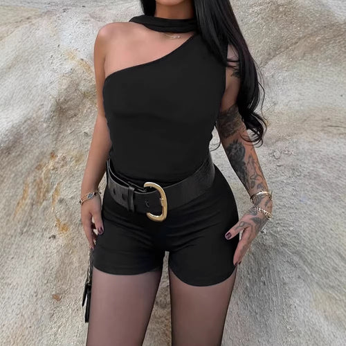 Damen Asymmetrisches Oberteil mit bindbarem Kragen und Raffung Drune