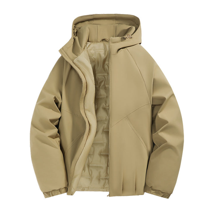 Herren Wattierte Übergangsjacke mit Kapuze, wind- und wasserabweisender Hülle & minimalistischer Stepp-Optik Drune