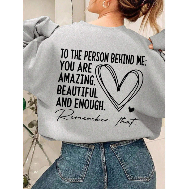 Damen Sweatshirt mit inspirierendem Motiv und lässiger Passform Drune