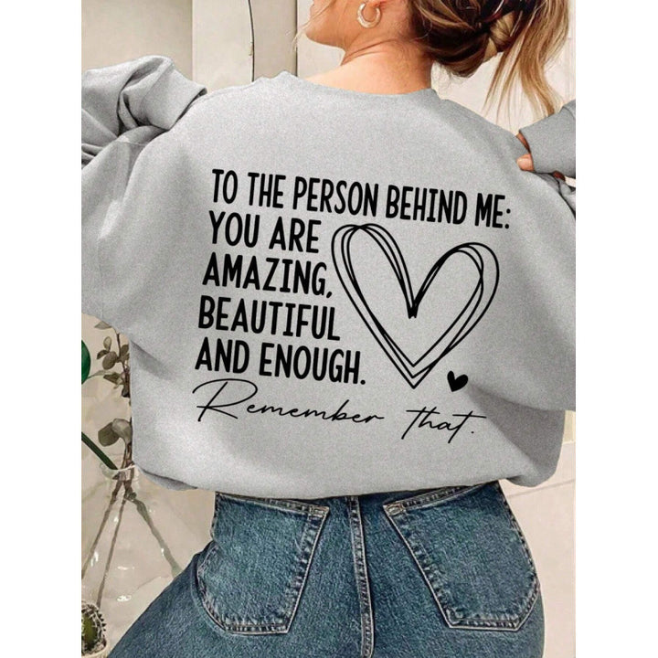 Damen Sweatshirt mit inspirierendem Motiv und lässiger Passform Drune
