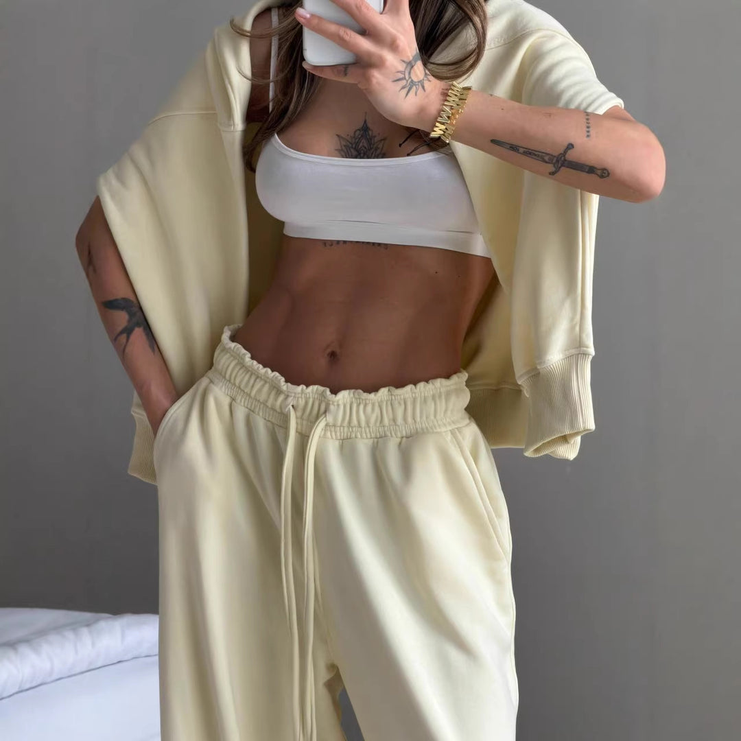 Damen Oversize Sweatshirt mit lässiger Passform und breiten Bündchen