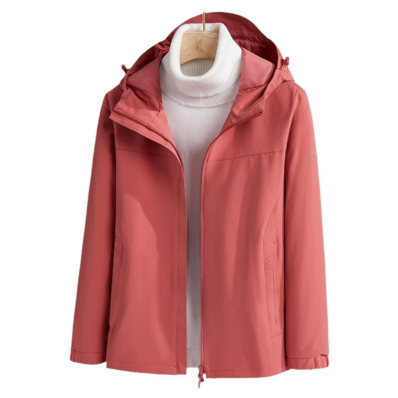 Herren Leichte technische Softshelljacke mit verstellbarer Kapuze und minimalistischer Sportpassform Drune