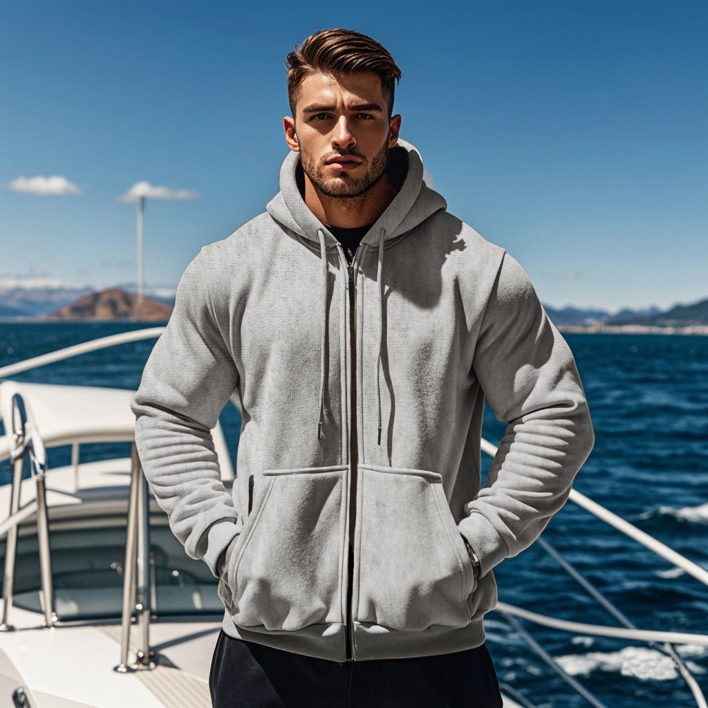 Herren Sportliche Kapuzenjacke mit praktischen Reißverschlusstaschen Drune