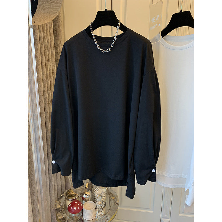 Damen Lässiges Langarmshirt mit modernem Schnitt Drune