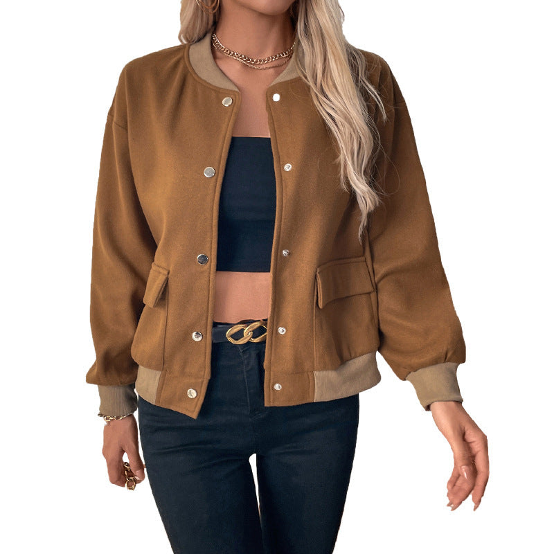 Damen Lässige Bomberjacke Drune