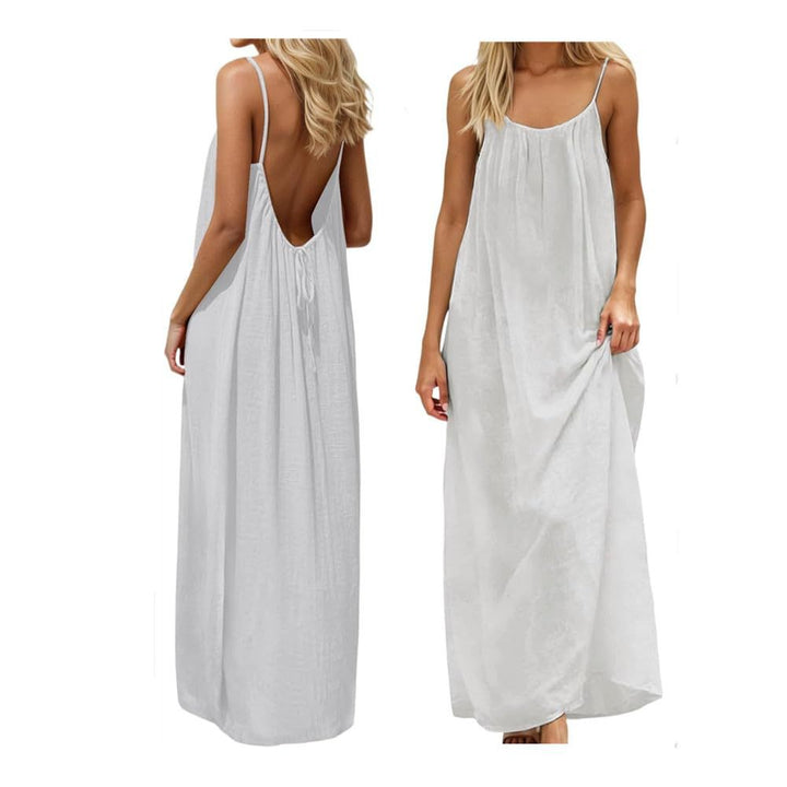 Damen Maxikleid mit tiefem Rücken Drune