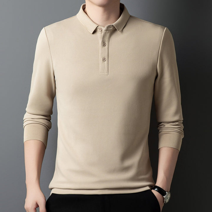 Damen Poloshirt mit langem Arm und Knopfdetails Drune