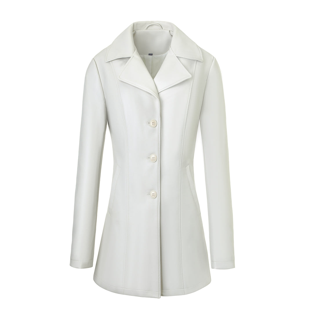 Damen Modischer Knopfblazer Drune