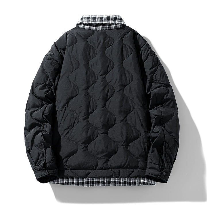 Herren Gesteppte Wende-Steppjacke mit kariertem Futter Drune
