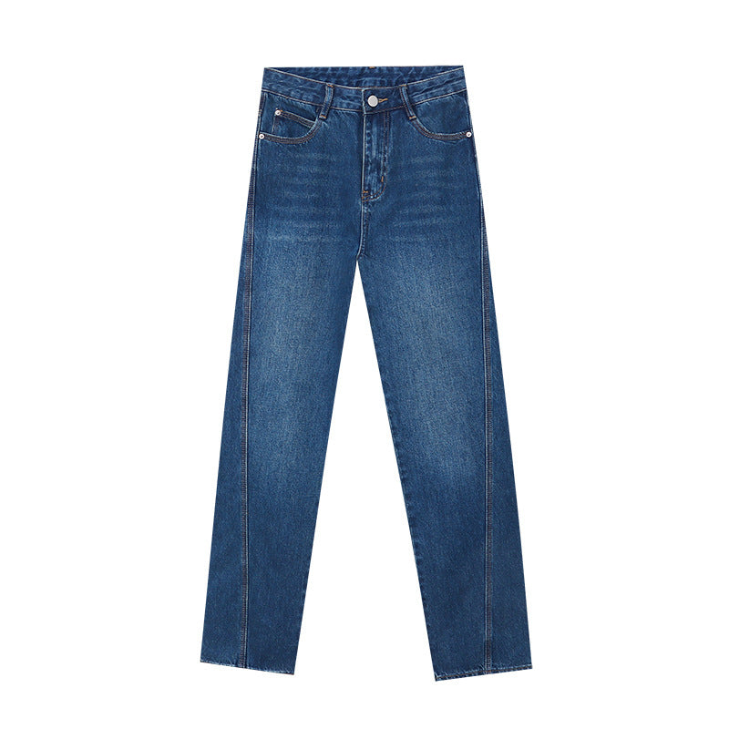 Damen lässige Denim-Hemdbluse mit kontrastierenden Ärmeln und Brusttasche Drune