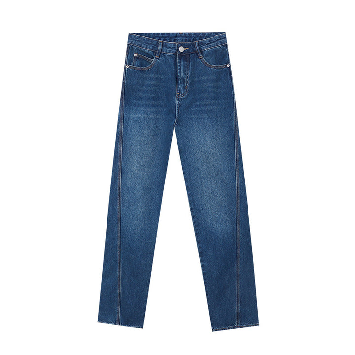 Damen lässige Denim-Hemdbluse mit kontrastierenden Ärmeln und Brusttasche Drune