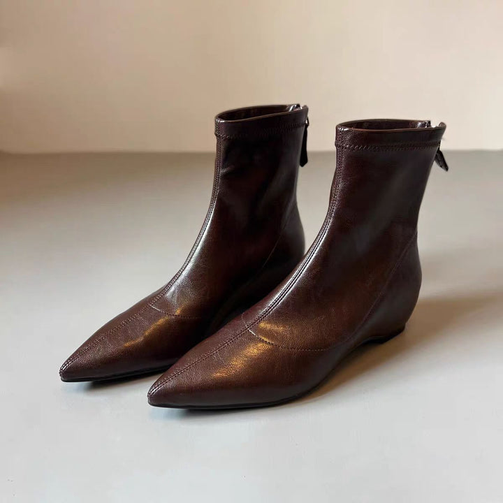Damen Elegante spitze Stiefeletten Drune