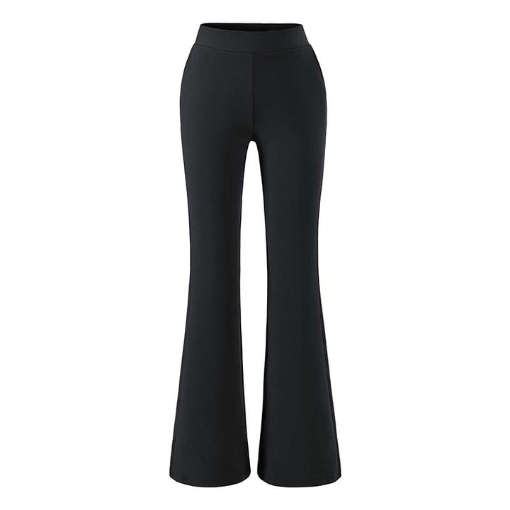 Damen hochtaillierte Stretch‑Schlaghose mit weitem Bootcut‑Schnitt Drune