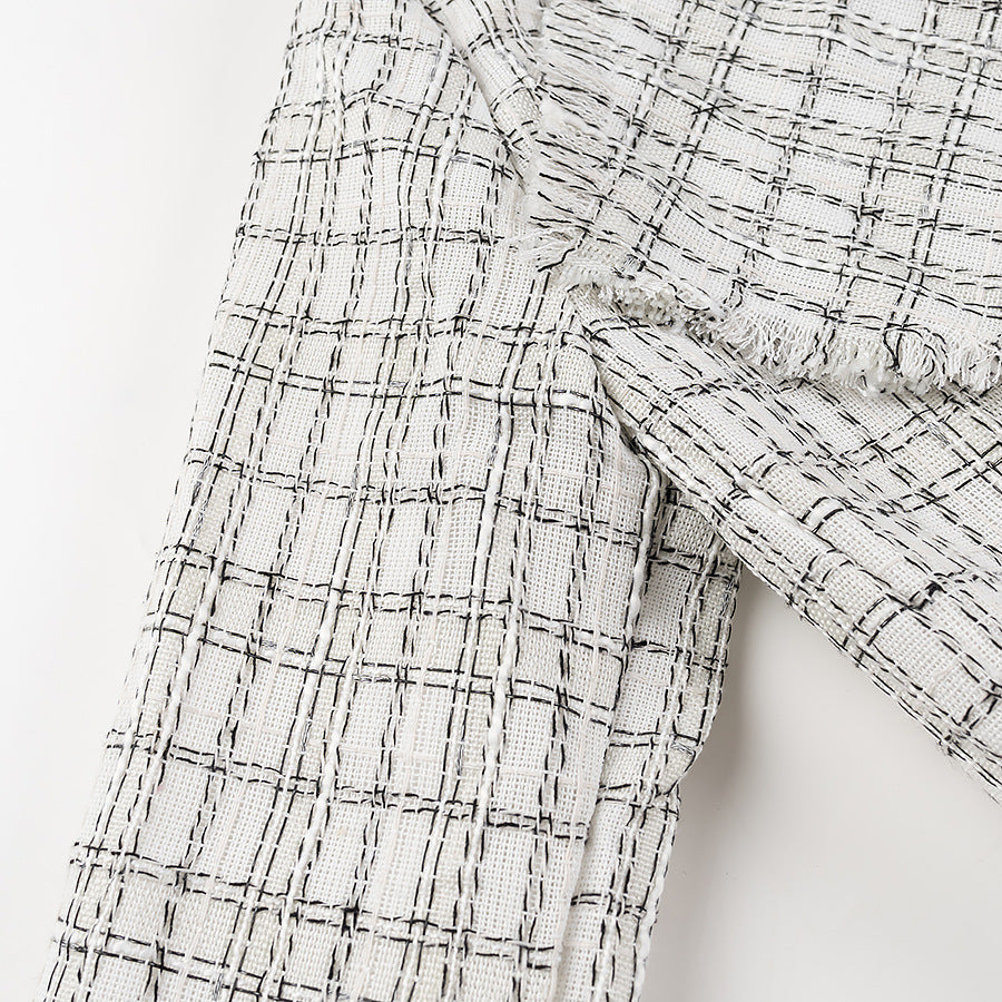 Damen Modischer Blazer mit Gürtel und strukturiertem Muster Drune