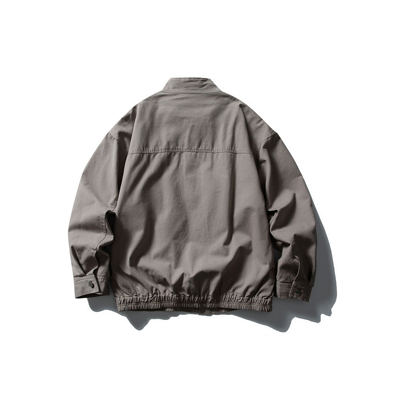 Herren Boxy-Fieldblouson mit Stehkragen, Frontreißverschluss und Pattentaschen Drune