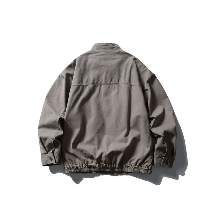 Herren Boxy-Fieldblouson mit Stehkragen, Frontreißverschluss und Pattentaschen Drune