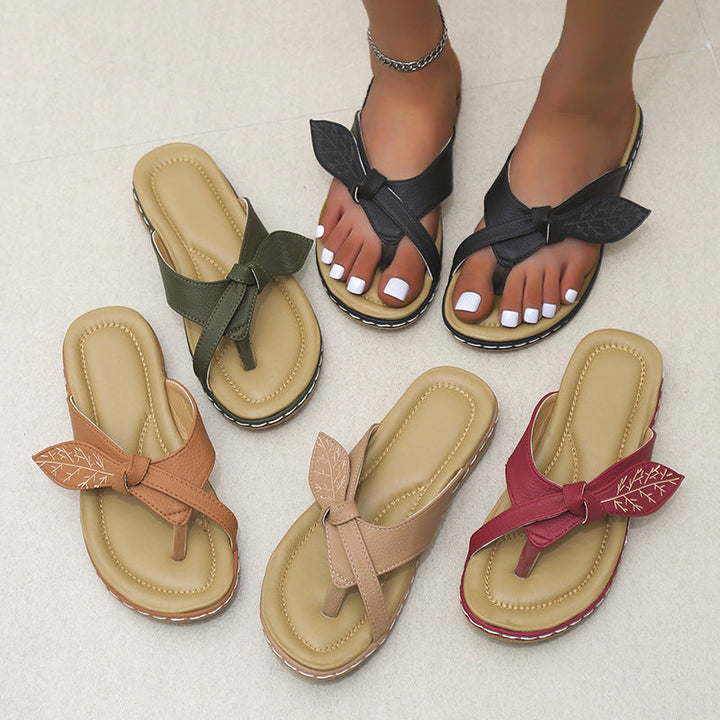 Damen Komfortable und stilvolle Zehentrenner-Sandalen Drune