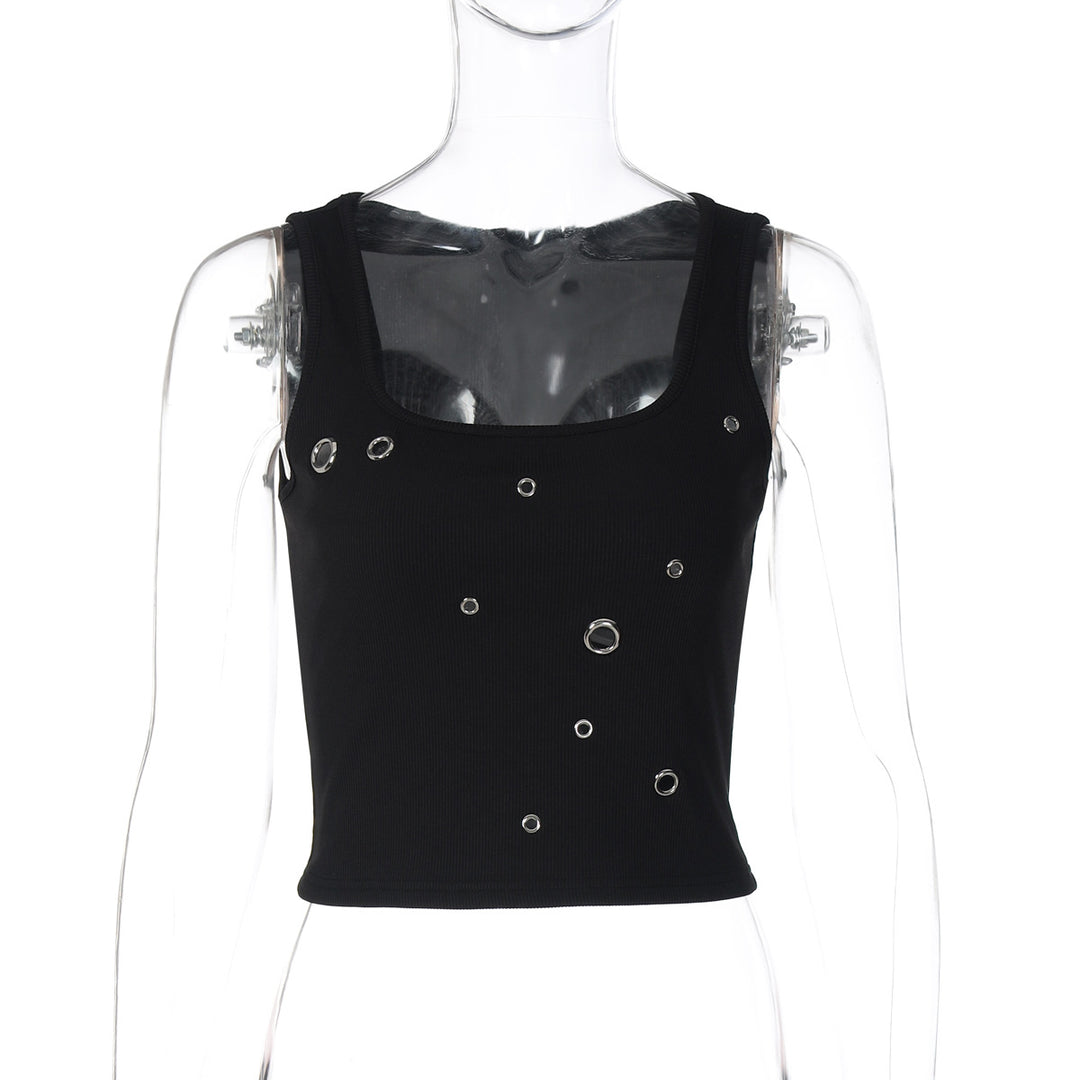 Damen Crop-Top mit auffälligem Ringdetail Drune