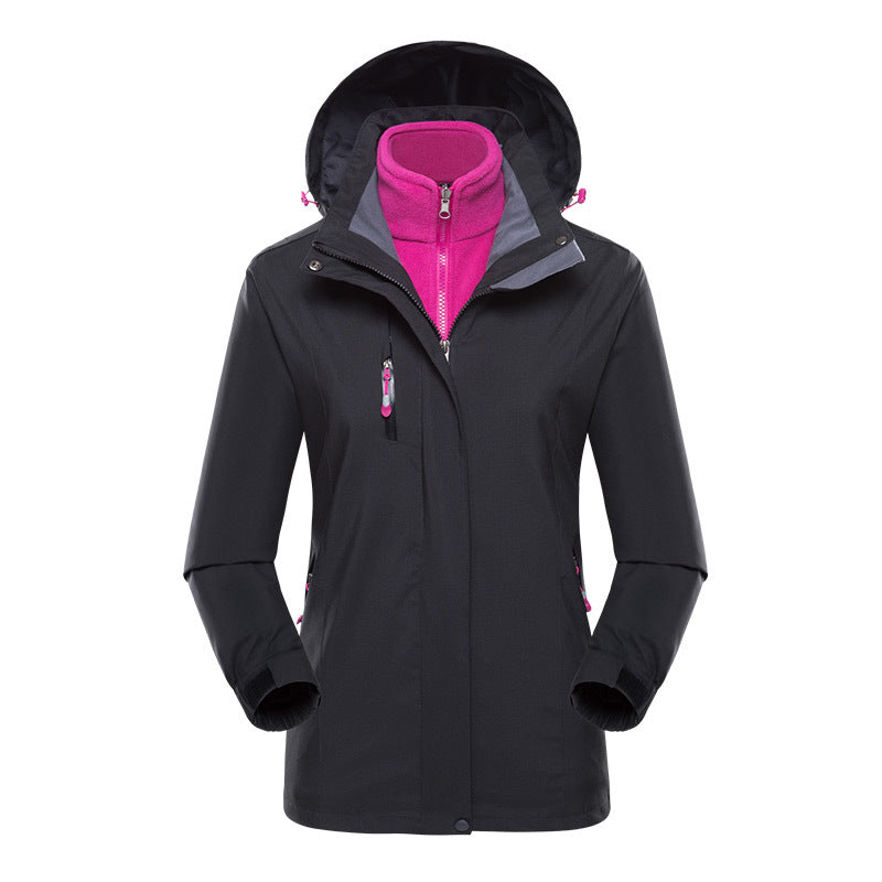 Herren Softshell-Parka mit herausnehmbarer Fleece-Innenjacke und verstellbarer Kapuze Drune