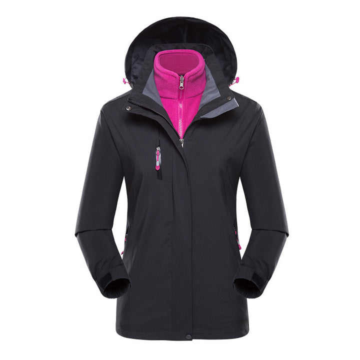 Herren Softshell-Parka mit herausnehmbarer Fleece-Innenjacke und verstellbarer Kapuze Drune